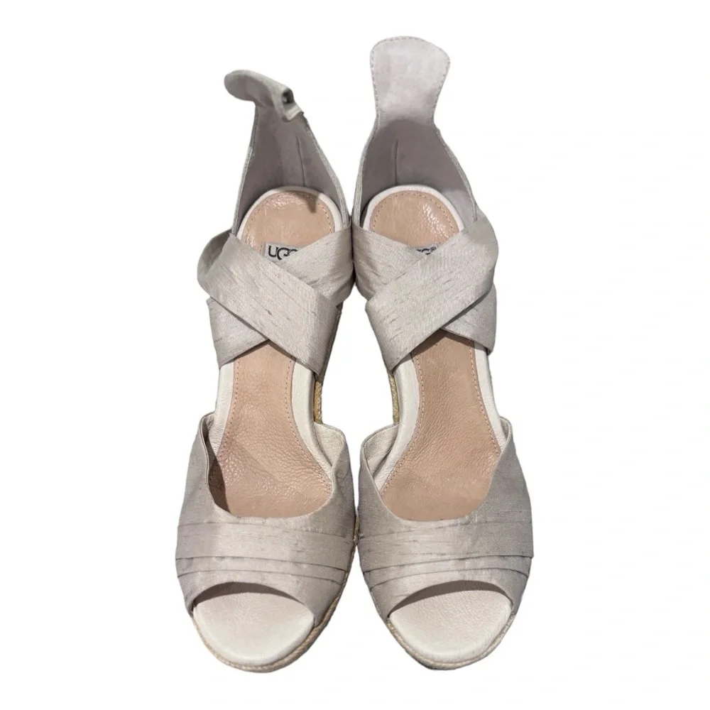 UGG Women's Metallic Lucianna Wedge Sandal Size‎ 8